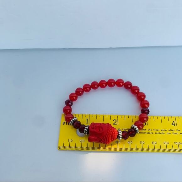 NEW Cinnabar Carnelian Buddha Bracelet - Picture 8 of 9